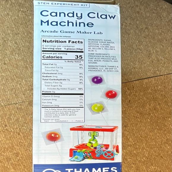 Candy Claw Machine STEM Kit Arcade Game Maker Lab Thames & Kosmos New Open Box - Picture 3 of 9